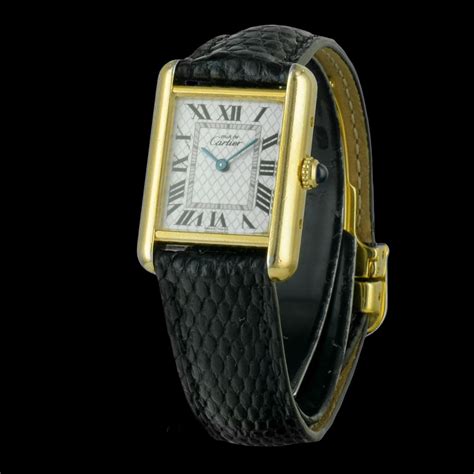 cartier tank vermeil strap|must de cartier tank vermeil.